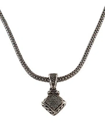 Pre-owned John Hardy Diamond Pendant Necklace, 16.25" In Multi