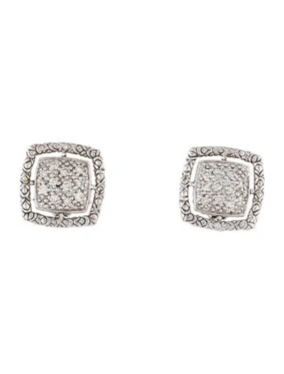 Pre-owned John Hardy Diamond Stud Earrings In Multicolor