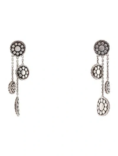 Pre-owned John Hardy Disc Dot Drop Earrings In Multi