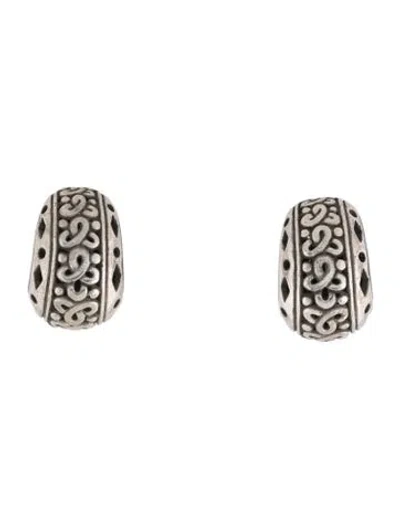 Pre-owned John Hardy Dome Earclips In Multicolor