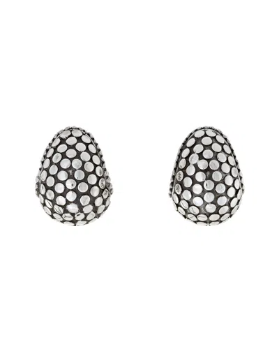 John Hardy Dot 18k & Silver Buddha Belly Hoops