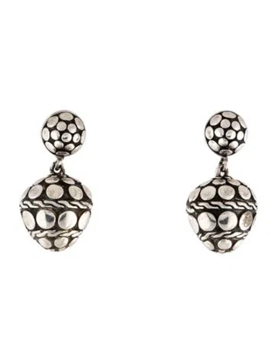 Pre-owned John Hardy Dot Acorn Drop Earrings In Multicolor