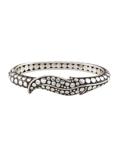 Pre-owned John Hardy Dot Ayu Leaf Bangle Bracelet, 6.5" In Multi
