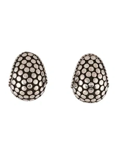 Pre-owned John Hardy Dot Buddha Belly Earclips In Multi