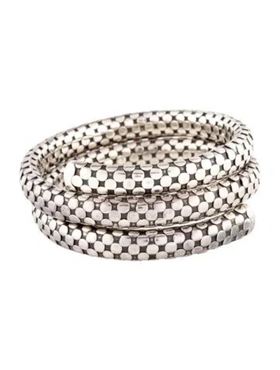 Pre-owned John Hardy Dot Coil Bracelet, 7.5" In Multicolor