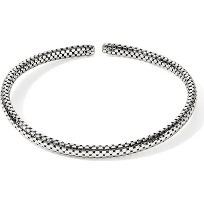 John Hardy Dot Coil Choker Necklace In Silver