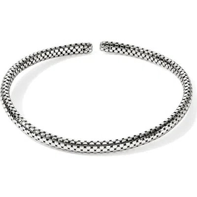 John Hardy Dot Coil Choker Necklace In Silver