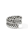 John Hardy Dot Double Coil Ring In Metallic