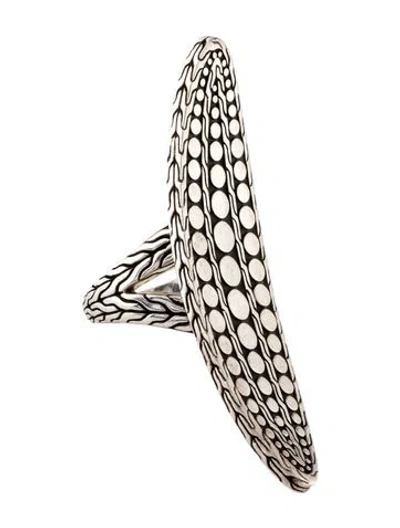 Pre-owned John Hardy Dot Curved Oval Cocktail Ring In Multi