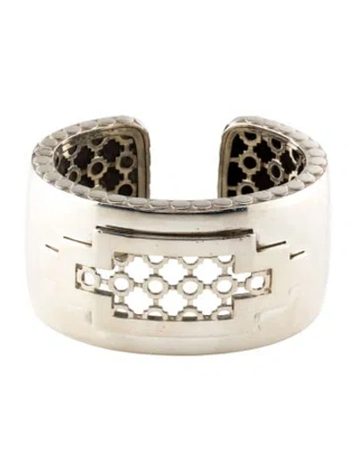 Pre-owned John Hardy Dot Cut-out Cuff, 6.75" In Multi