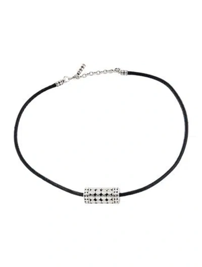 Pre-owned John Hardy Dot Cylinder Slide Pendant Necklace, 18" In Multi