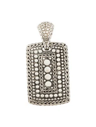 Pre-owned John Hardy Dot Dog Tag Enhancer Pendant In Multi