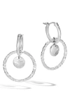 John Hardy Dot Hammered Interlink Earrings In Metallic