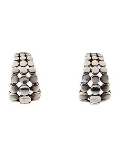 Pre-owned John Hardy Dot Hoop Earclips In Multicolor