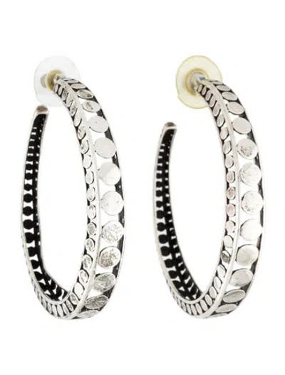 Pre-owned John Hardy Dot Hoop Earrings In Multi