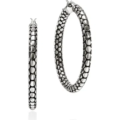 John Hardy Dot Hoop Earrings In Silver
