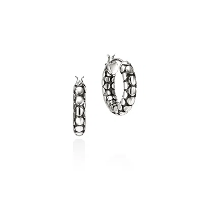 John Hardy Dot Hoop Earrings, Sterling Silver, 15mm