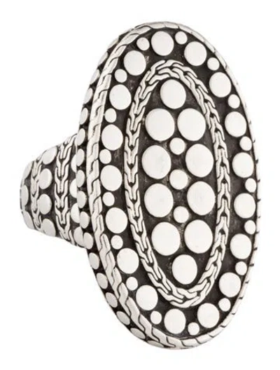 Pre-owned John Hardy Dot Oval Cocktail Ring In Multi