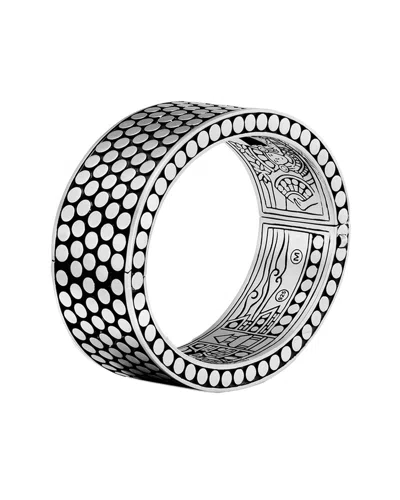 John Hardy Dot 2hinged 6.75 Bangle Bracelet In Silver
