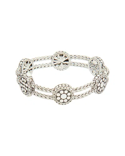 John Hardy Dot Silver Station Bracelet In Metallic