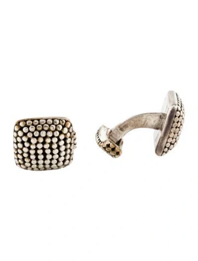 Pre-owned John Hardy Dot Square Cufflinks In Multi