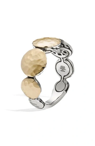 John Hardy Dot Tapered Ring In Silver/gold
