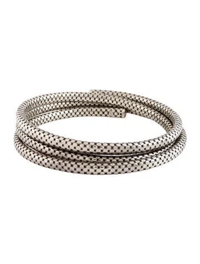 Pre-owned John Hardy Dot Three Row Collar Necklace, 14" In Multicolor