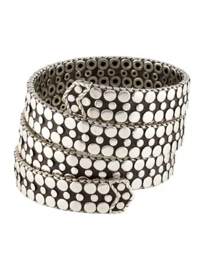 Pre-owned John Hardy Dot Triple Coil Bracelet, 6.75" In Multi