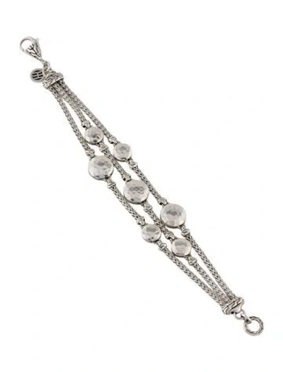 Pre-owned John Hardy Dot Triple Row Bracelet, 6" In Multi