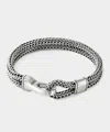 John Hardy Double Row Bracelet In Silver