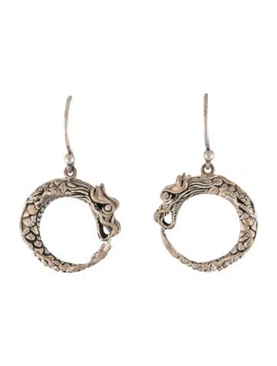 Pre-owned John Hardy Dragon Naga Legends Drop Earrings In Multicolor