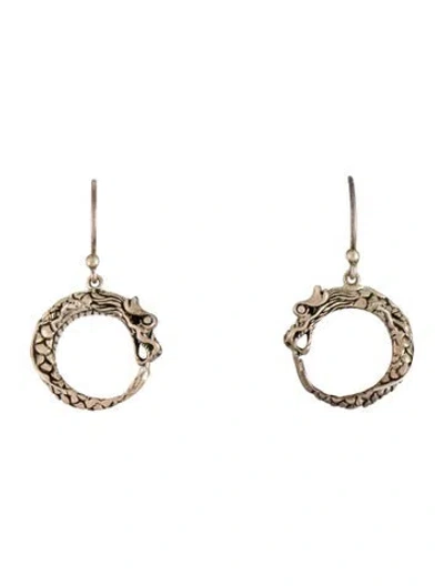 Pre-owned John Hardy Dragon Naga Legends Drop Earrings In Multicolor