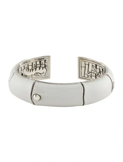 Pre-owned John Hardy Enamel Bamboo Kick Cuff Bracelet, 6" In Multi