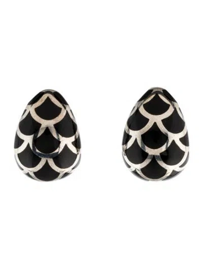 Pre-owned John Hardy Enamel Buddha Belly Earclips In Multicolor