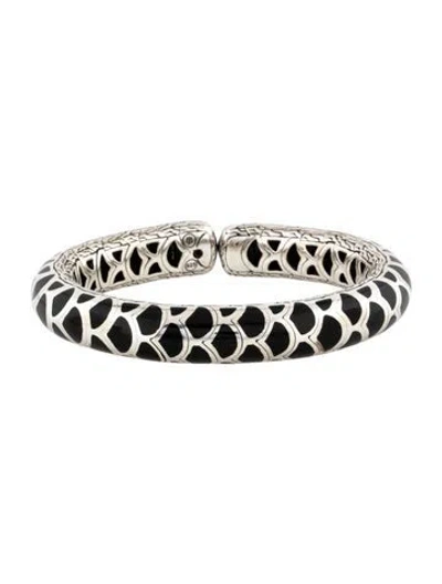Pre-owned John Hardy Enamel Legends Naga Slim Flex Cuff, 6.75" In Multicolor