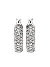 John Hardy Essential Diamond Hoop Earrings In Silver/diamond
