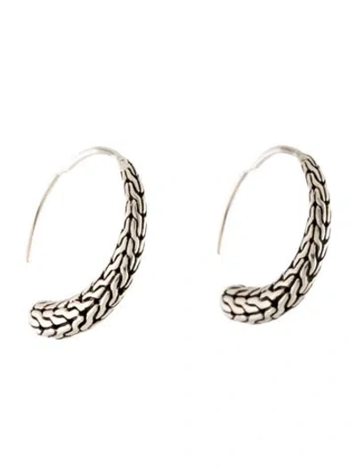 Pre-owned John Hardy Essential Drop Hoop Earrings In Multicolor