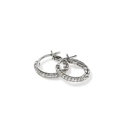 John Hardy Essential Pav Hoop Earring In Metallic