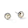 John Hardy Essential Two-tone Sterling Silver And Yellow Gold Stud Earrings - Ezz98702 In Silver