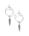John Hardy Classic Chain Hammered Drop Huggie Hoop Earrings