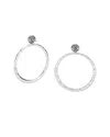 John Hardy Classic Chain Hammered Silver Round Earrings