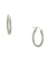 John Hardy Essentials Silver J Hoop Earrings In Metallic