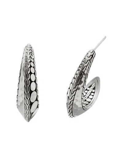 John Hardy Essentials Silver J Hoops In Metallic