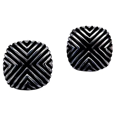 Pre-owned John Hardy Estate Cufflinks Sterling Silver In Multi