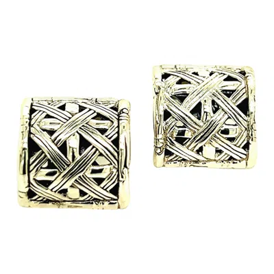 Pre-owned John Hardy Estate Cufflinks Sterling Silver In Multi