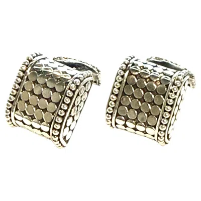 Pre-owned John Hardy Estate Dot Cufflinks Sterling Silver Jh114 In Multiple