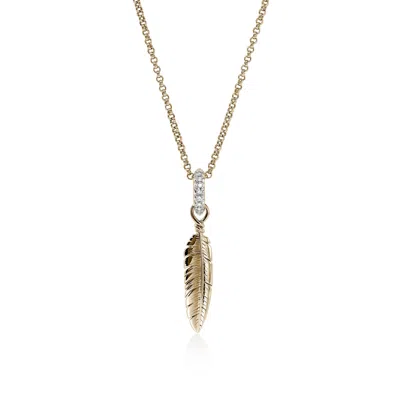 John Hardy Feather Talisman Necklace In Gold