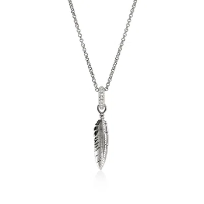 John Hardy Feather Talisman Necklace In Metallic