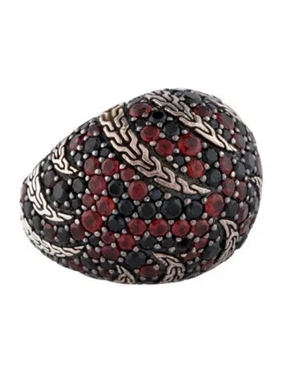 Pre-owned John Hardy Garnet & Spinel Palau Macan Lava Dome Ring In Multicolor