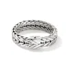 John Hardy Sterling Silver Men's Hammered Wide Flex Bracelet In Sterling Silver